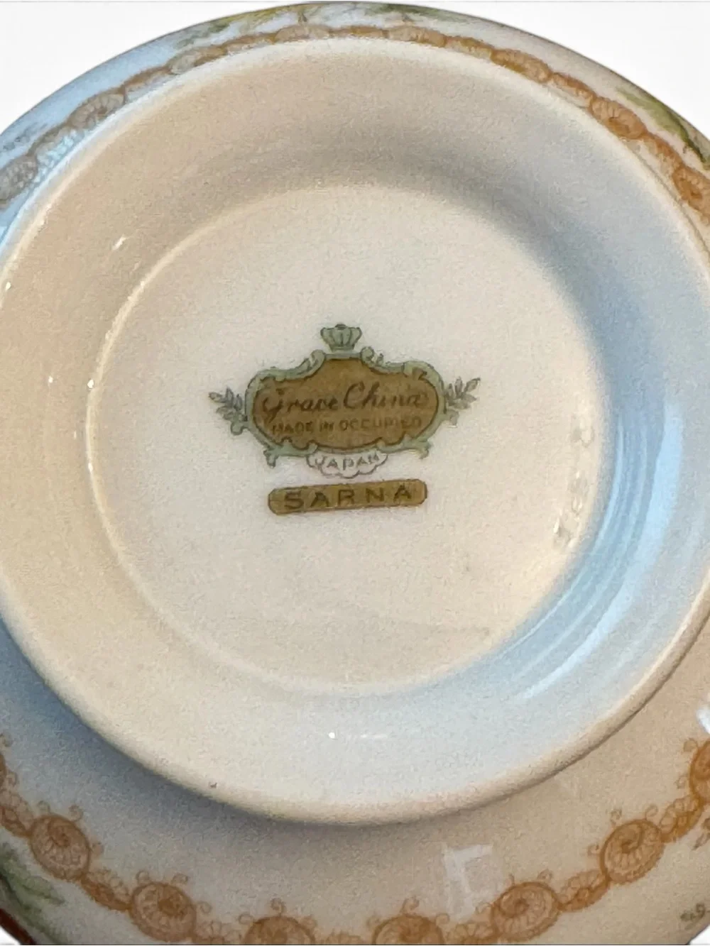 Vintage Porcelain Lidded Sugar Bowl by Grace China “Sarna” pattern 1945-54